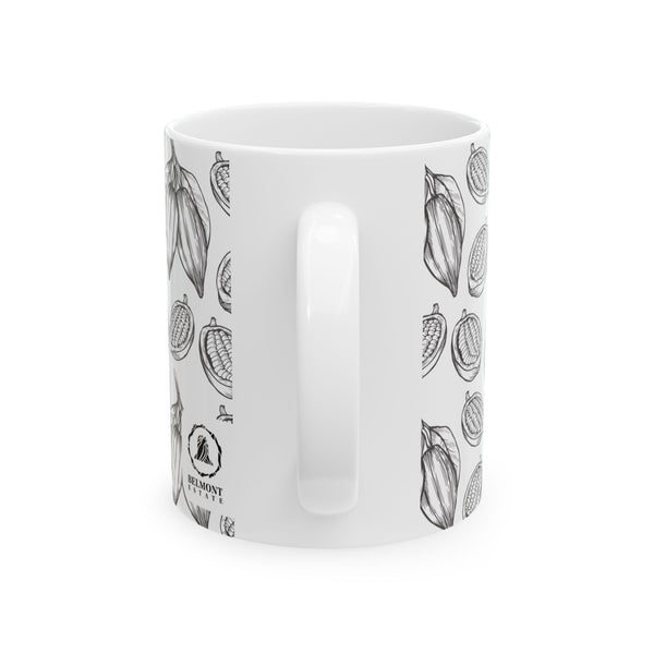 Cocoa Pod Pattern Mug | Ceramic Coffee Cup